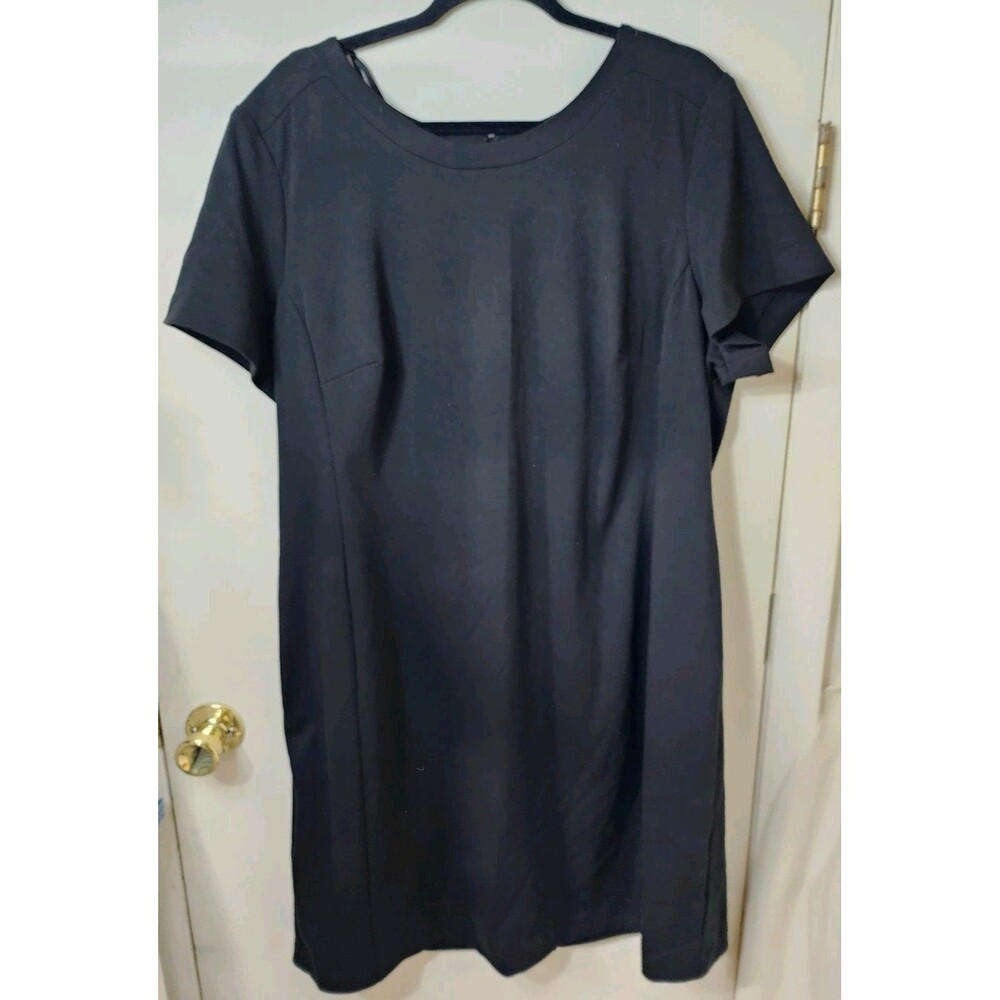 George Simple Black Dress Short Sleeve Plus Size 3X 22-24
